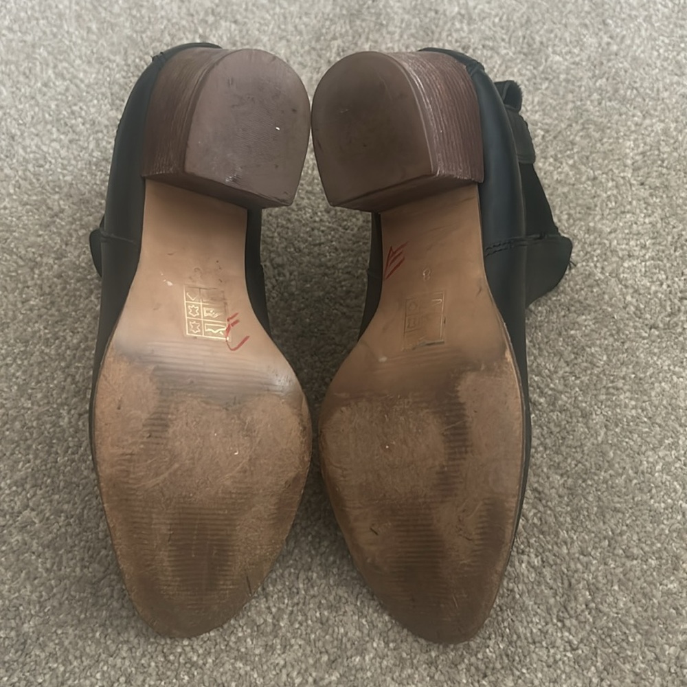 Madewell The Regan Black Leather Boots Size 8 - Picture 9 of 13